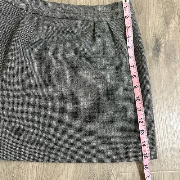 THML Gray Wool Blend Pencil Mini Skirt Lined Sz XS Classic Preppy Academia - Picture 3 of 6